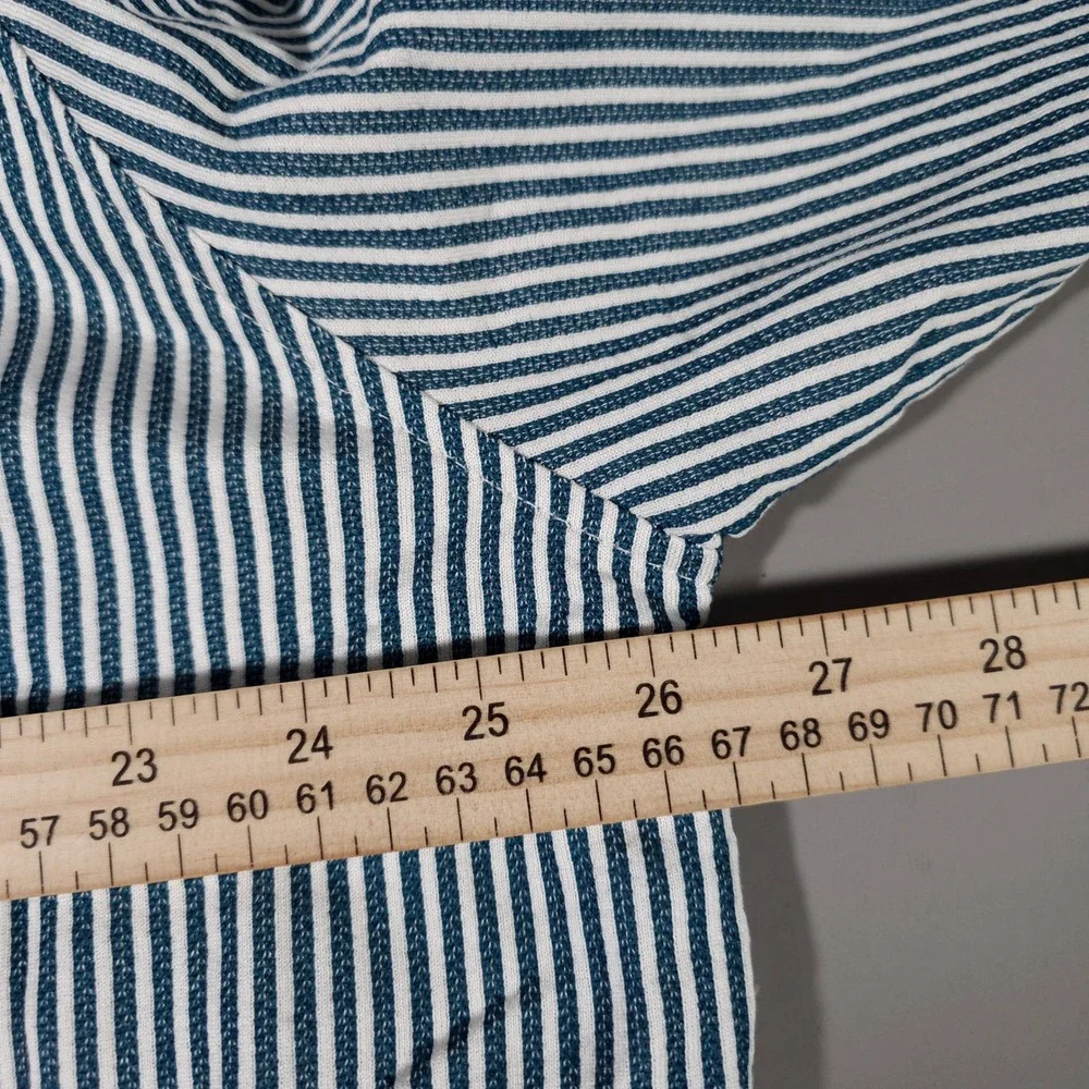 Todd Snyder Track Jacket Mens XXL Blue White Striped Mesh Lined Zip Up - Picture 5 of 7